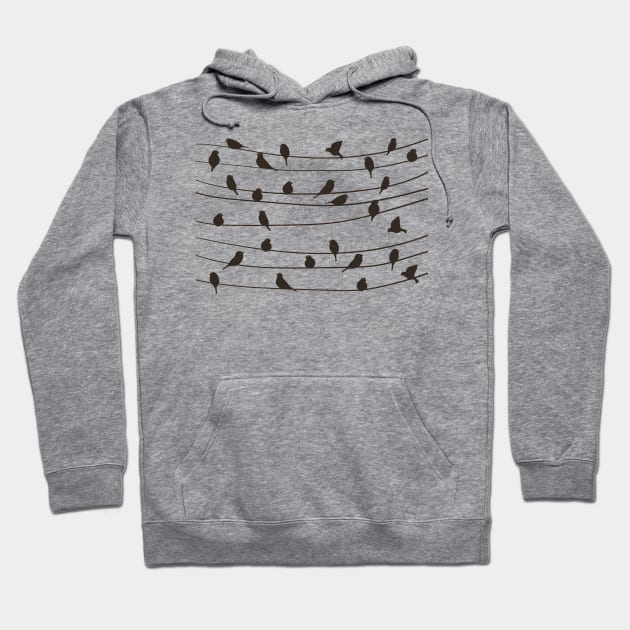 Birds On A Wire Hoodie by GrinningMonkey